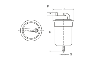 Palivový filter JAPANPARTS (cross-ref.: ST328)