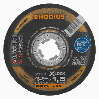 Rezný kotúč XT38 125x1,5x22,23 X-LOCK 